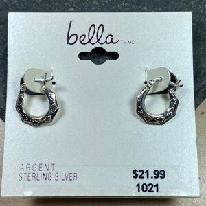 Argent Sterling Silver Small Hoop Earrings